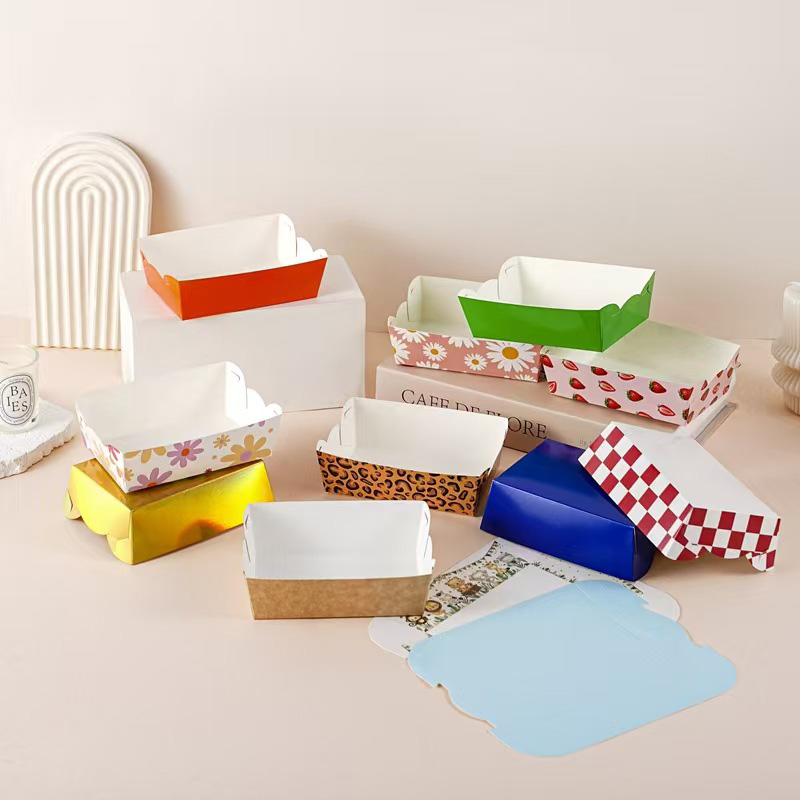 Cotton Candy Cone - 100 Stück karierte Lebensmittelboxen aus Papier,