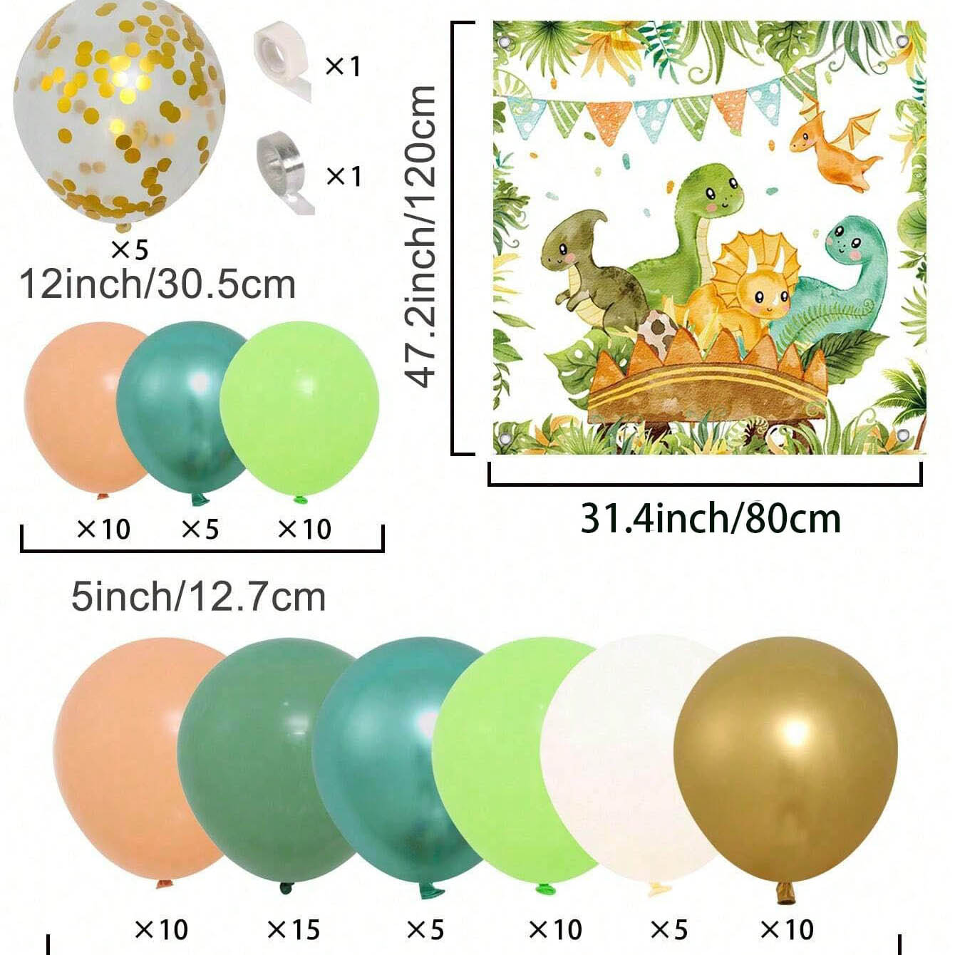 Dinosaurier-Ballon-Set, Bogen  – Balloon Arch Kit Bewertung und Preis