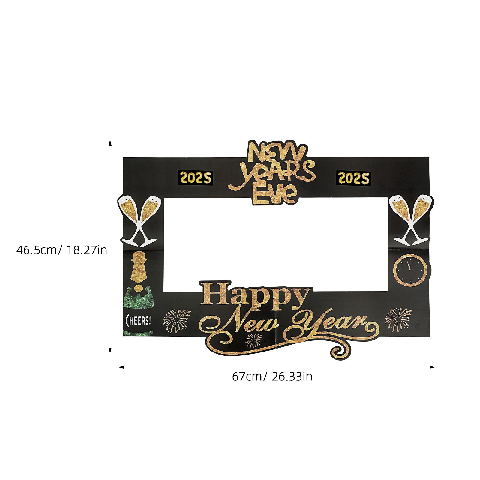 2025 Neujahrs-Fotorequisit, Ha – Photo Booth Frame Bewertung und Preis